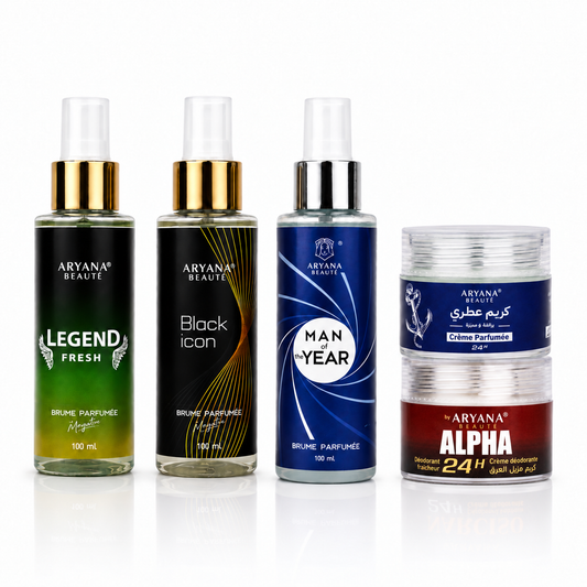 Pack Brumes 100 ml + creme deodorant + creme parfumee + cadeau 🎁